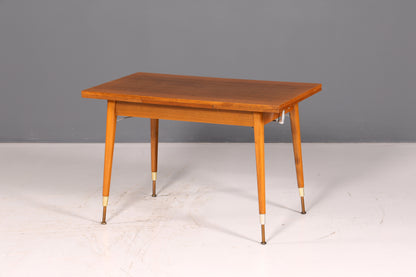Prachtige midcentury-keukentafel, vintage uitschuifbare en in hoogte verstelbare eettafel uit de jaren 60 van hout