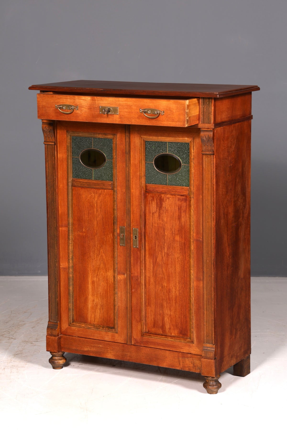 Prachtige jugendstil-vertiko, Gründerzeitkast, antieke highboardkast, commode, buffet, vintage