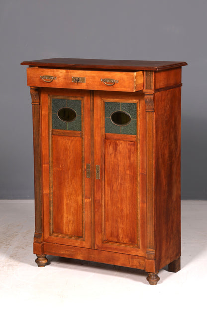 Prachtige jugendstil-vertiko, Gründerzeitkast, antieke highboardkast, commode, buffet, vintage