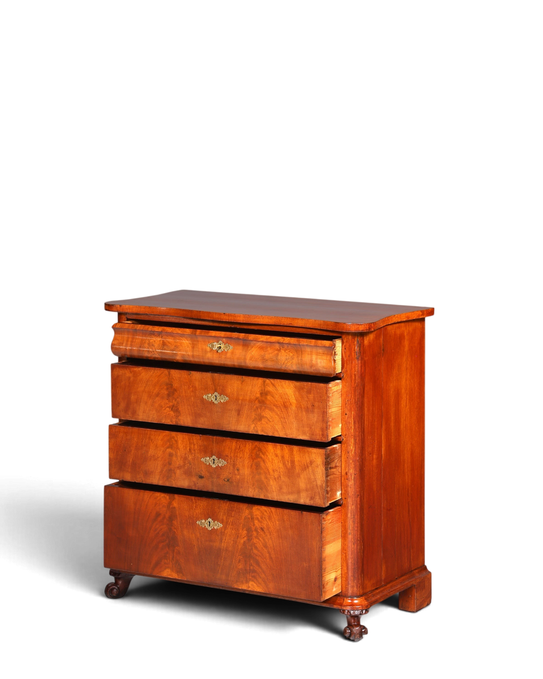 Stilvolle Louis Philippe Kommode Nussbaum Biedermeier Schubladenkommode um 1890