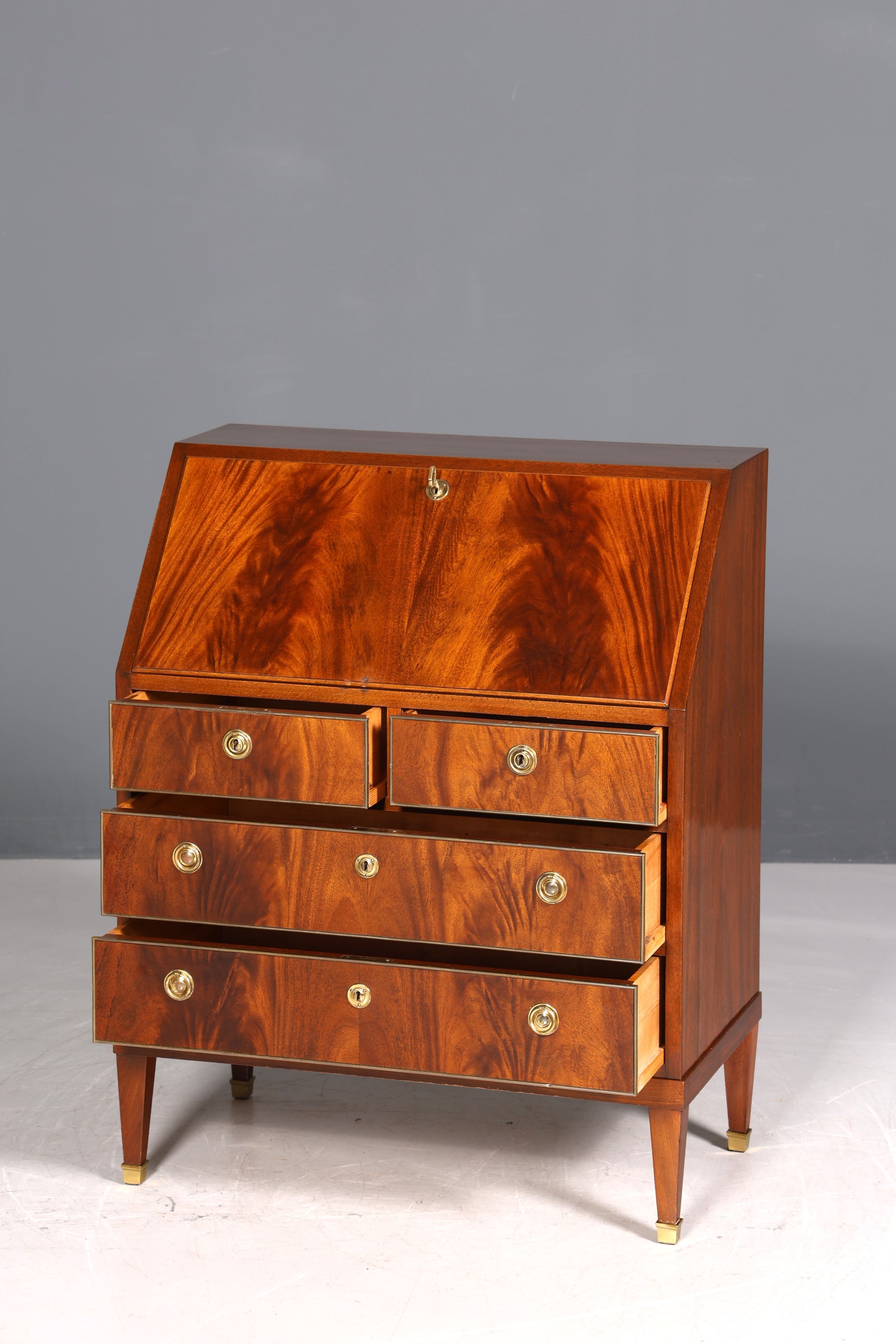 Stylish English-style secretary desk, office chest of drawers, writing desk, secretary chest
