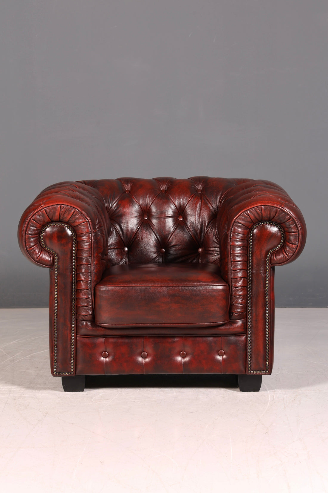 G073 Finish Stilvoller Original Chesterfield Sessel Englischer Armlehnsessel Englisch Herrensessel