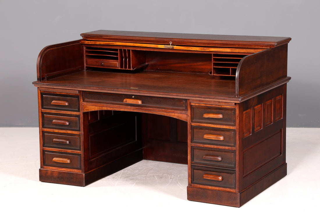 Wunderschöner Sekretär im Bauhaus Stil Rollladen Sekretär Art Deco Schreibtisch Office Table