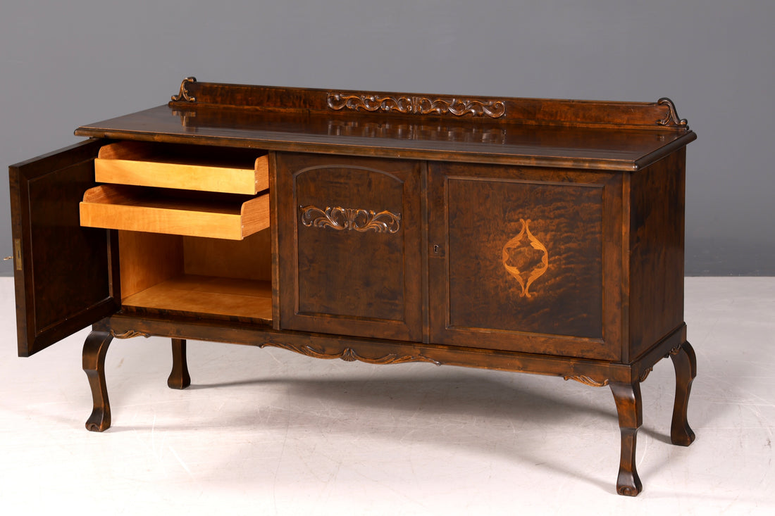 Traumhaftes Chippendale Sideboard Kommode Barock Stil echt Holz TV Schrank