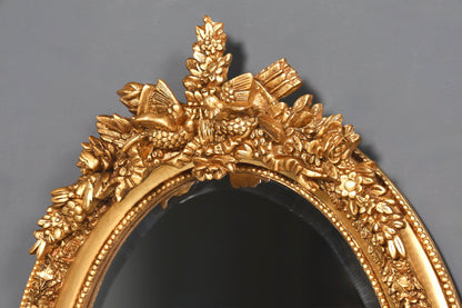 Noble oval splendor baroque style wall mirror ornaments gold mirror