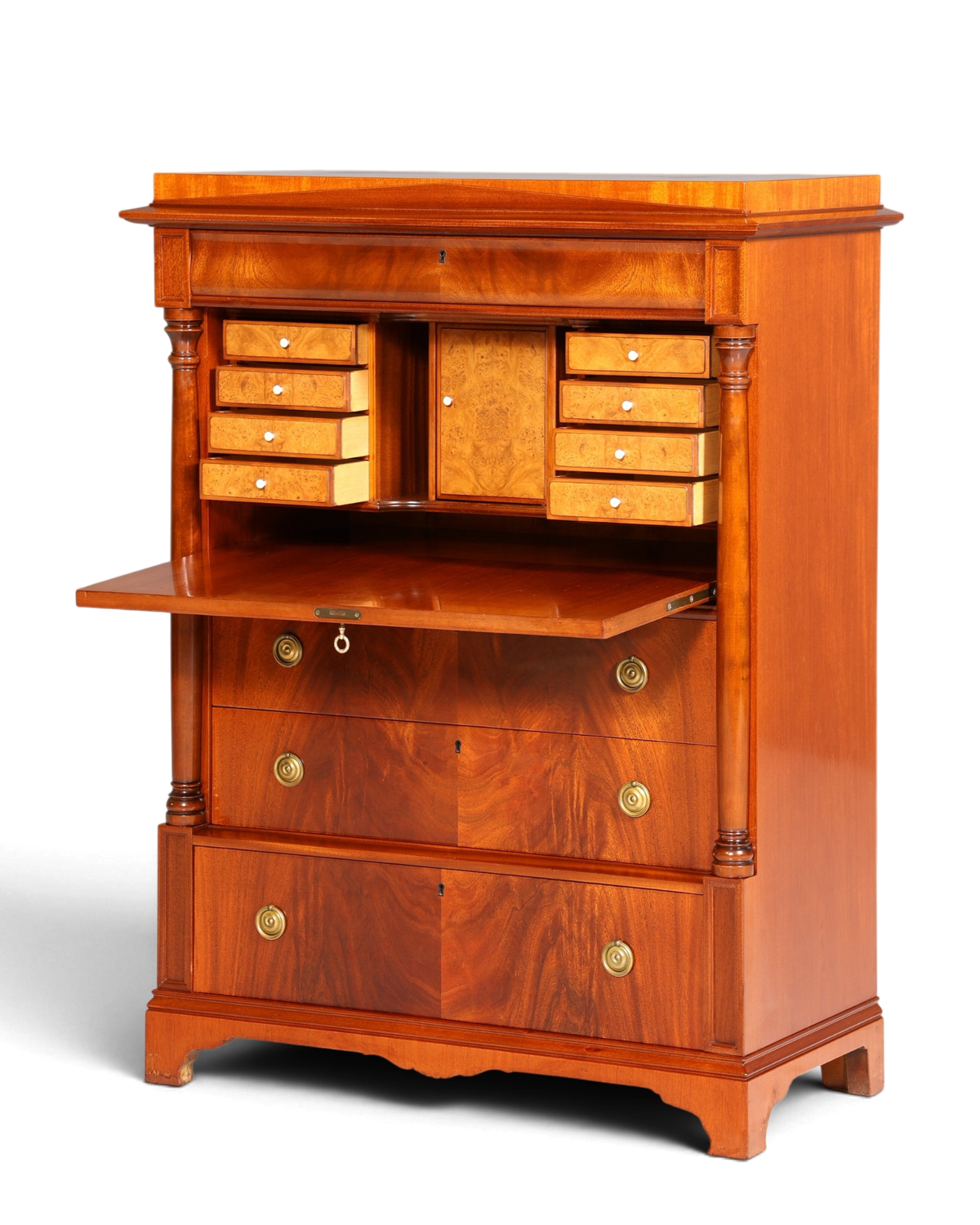Stilvoller Sekretär im Biedermeier Stil Englisch Kommode Antik Bürokommode