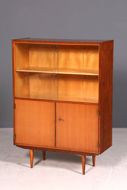 G142 Finish Wunderschöne Mid Century Vitrine Vintage Regal Retro Bücherregal VEB Bookshelf