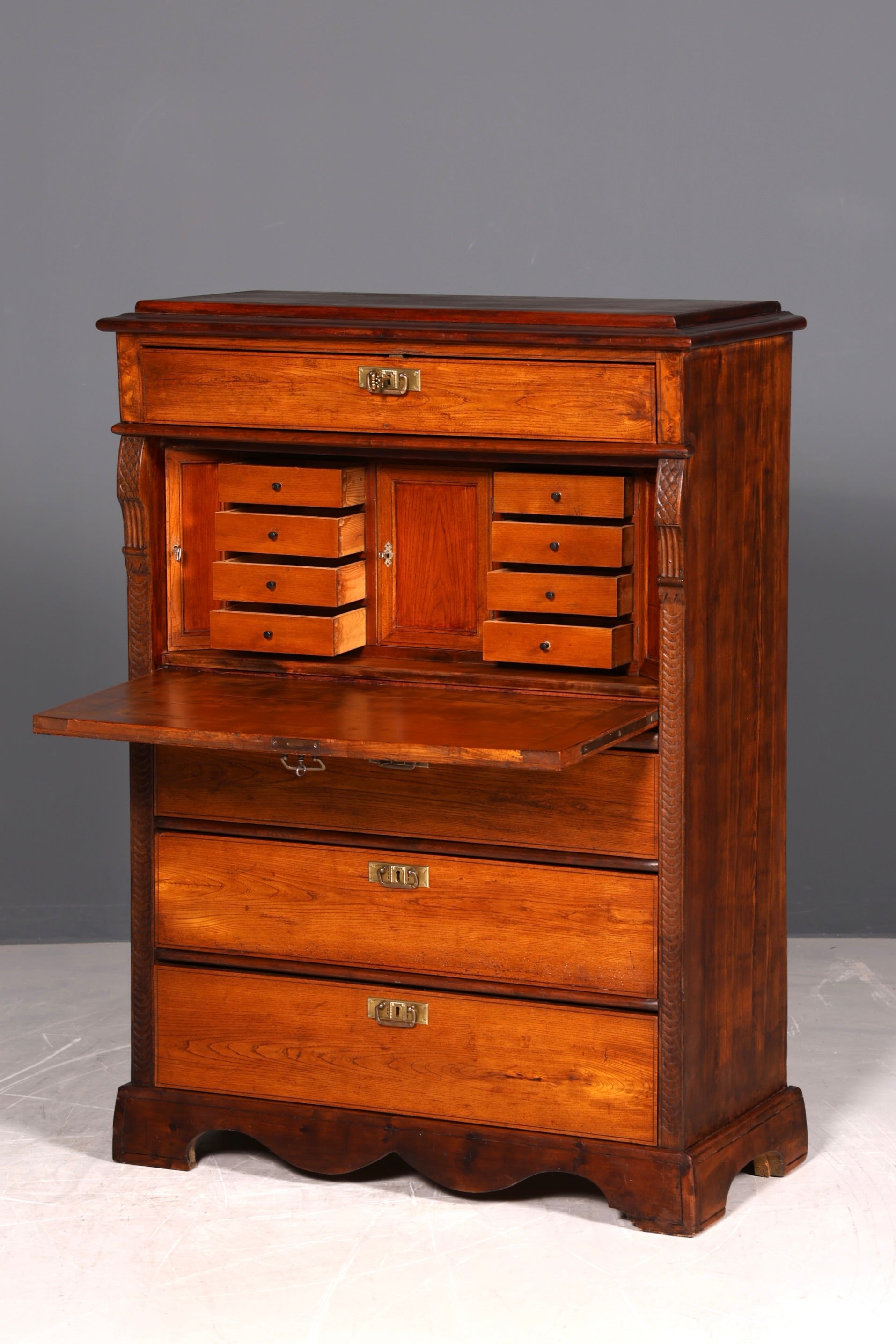 !Wunderschöner Gründerzeit Sekretär Vertiko Highboard Louis Philippe Kommode um 1880