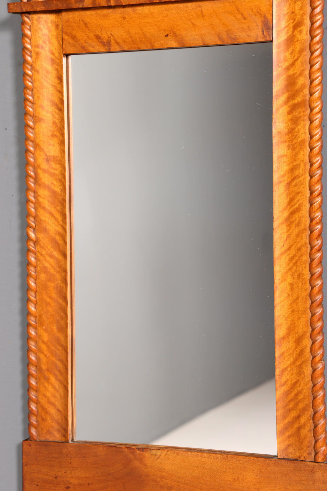 Prachtige Biedermeier spiegel wandspiegel antiek houten spiegel halspiegel kapstokspiegel