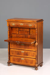 Edler Gründerzeit Sekretär Vertiko Highboard Louis Philippe Kommode um 1880