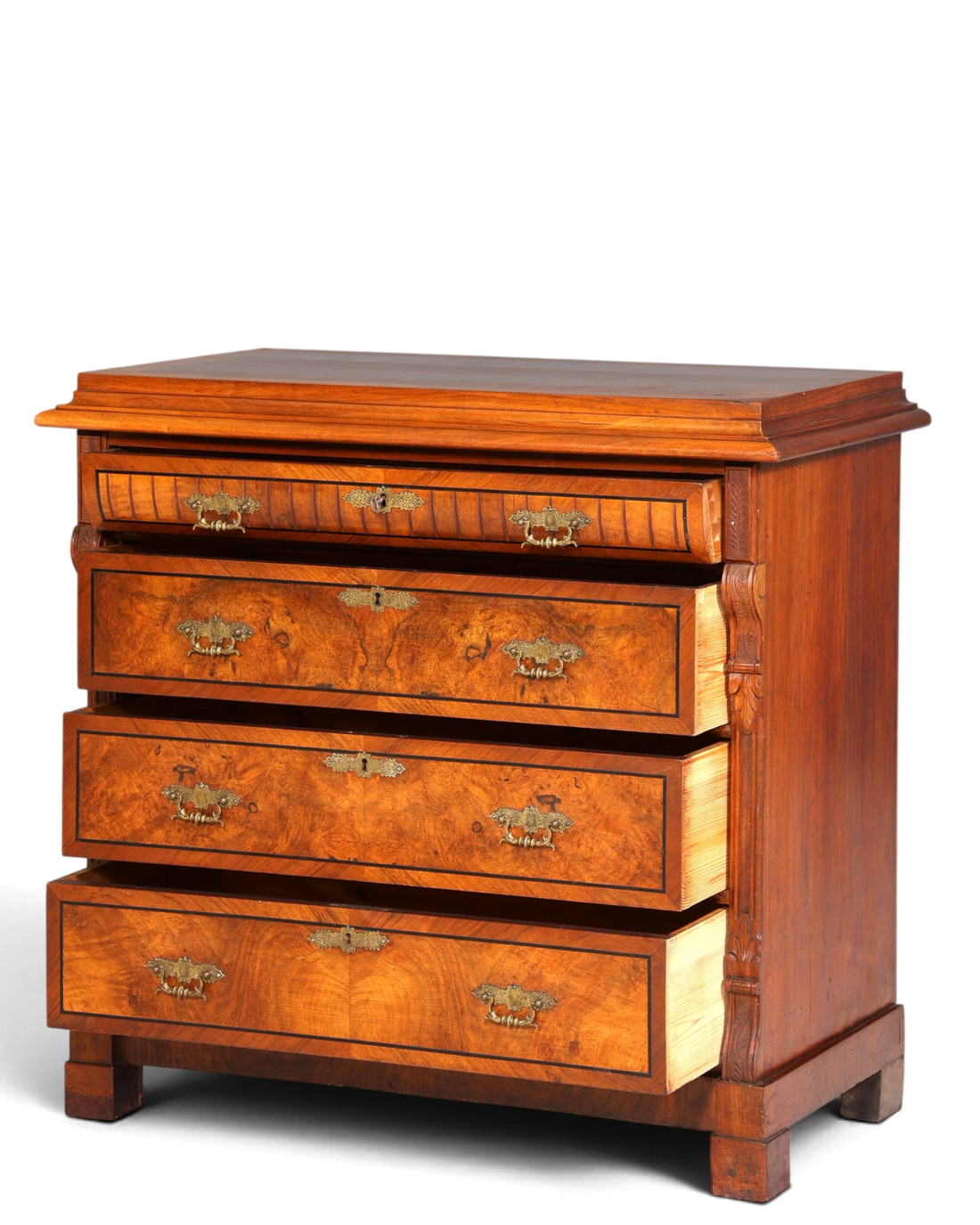 Wunderschöne Gründerzeit Kommode Louis Philippe Nussbaum Schubladen Kommode Sideboard um 1880