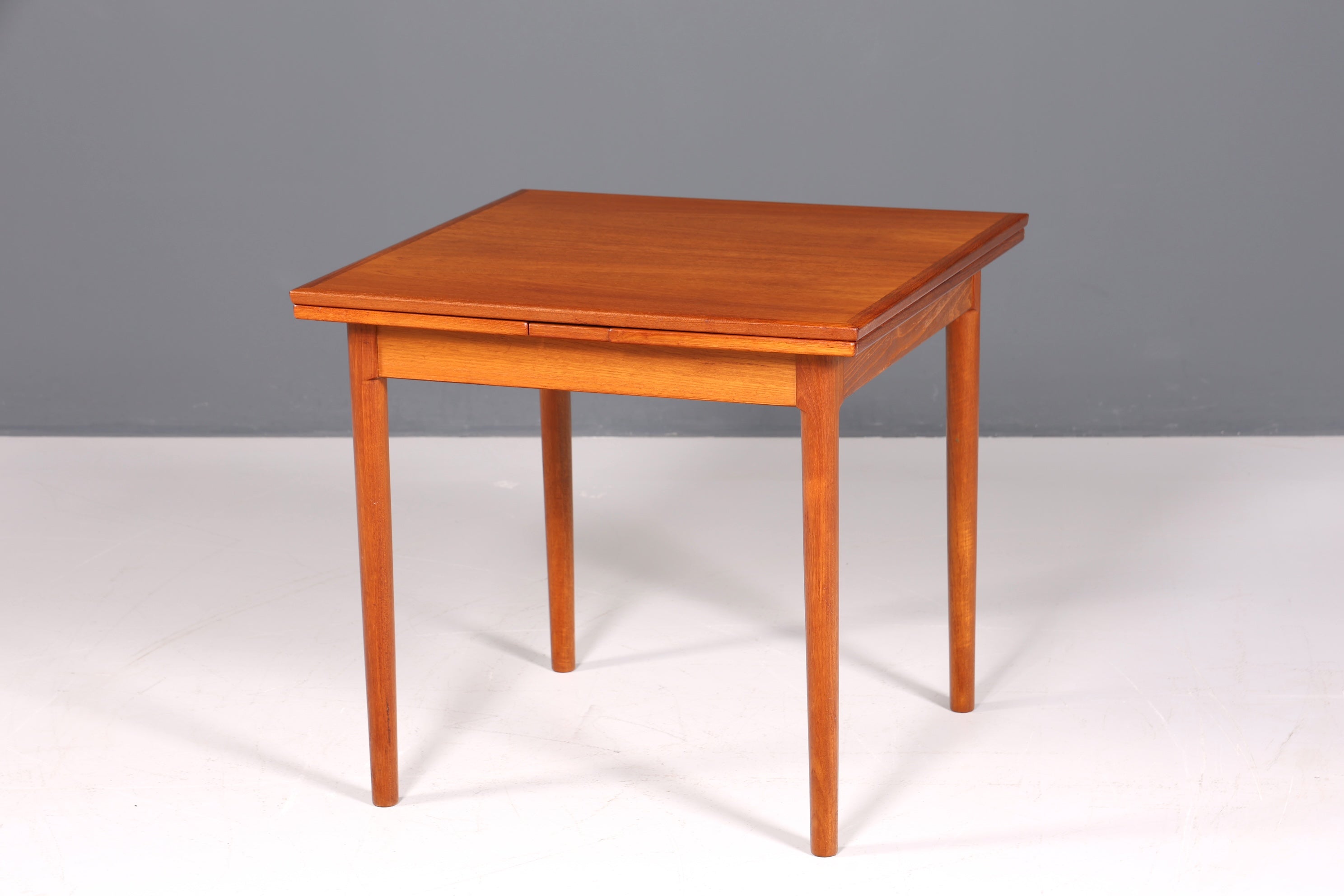 Schlichter Mid Century Esstisch Bernhard Pedersen &amp;Søn ausziehbarer Danish Design Teak Holz Küchentisch Esszimmer Tisch