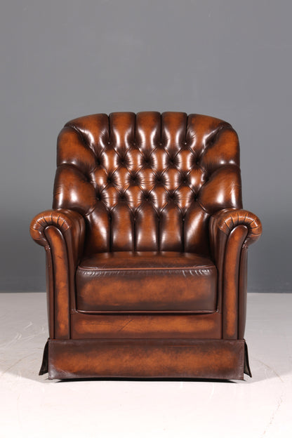 Stilvoller Original Chesterfield Sessel Englischer Armlehnsessel Englisch Herrensessel 3 von 3