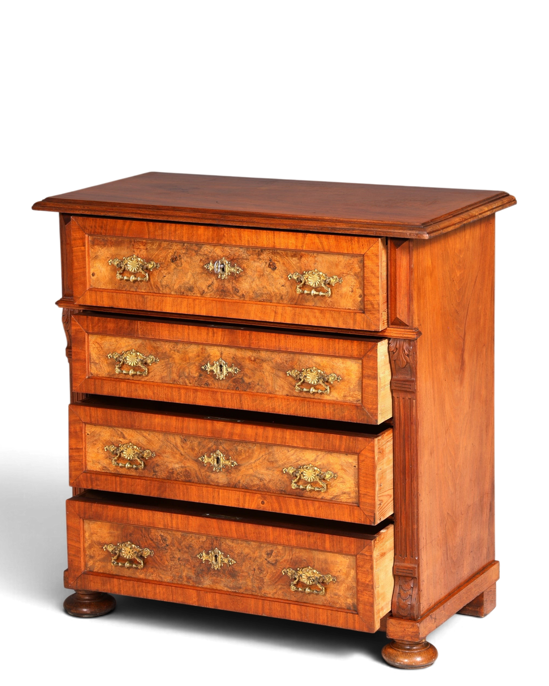 E908 Finish cm, Wunderschöne Gründerzeit Kommode Louis Philippe Nussbaum Schubladen Kommode Sideboard um 1880