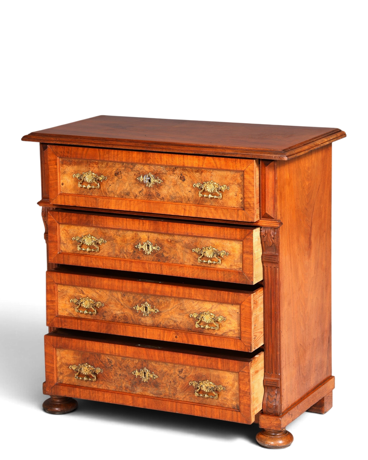 E908 Finish cm, Wunderschöne Gründerzeit Kommode Louis Philippe Nussbaum Schubladen Kommode Sideboard um 1880