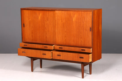 Edles Mid Century Sideboard Vintage Schrank Retro Highboard Danish Design Teak Holz Kommode Designer