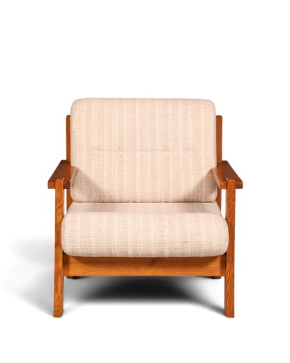 Schlichter Mid Century Sessel Danish Design Armlehnsessel echt Holz Relax Sessel 1 von 2
