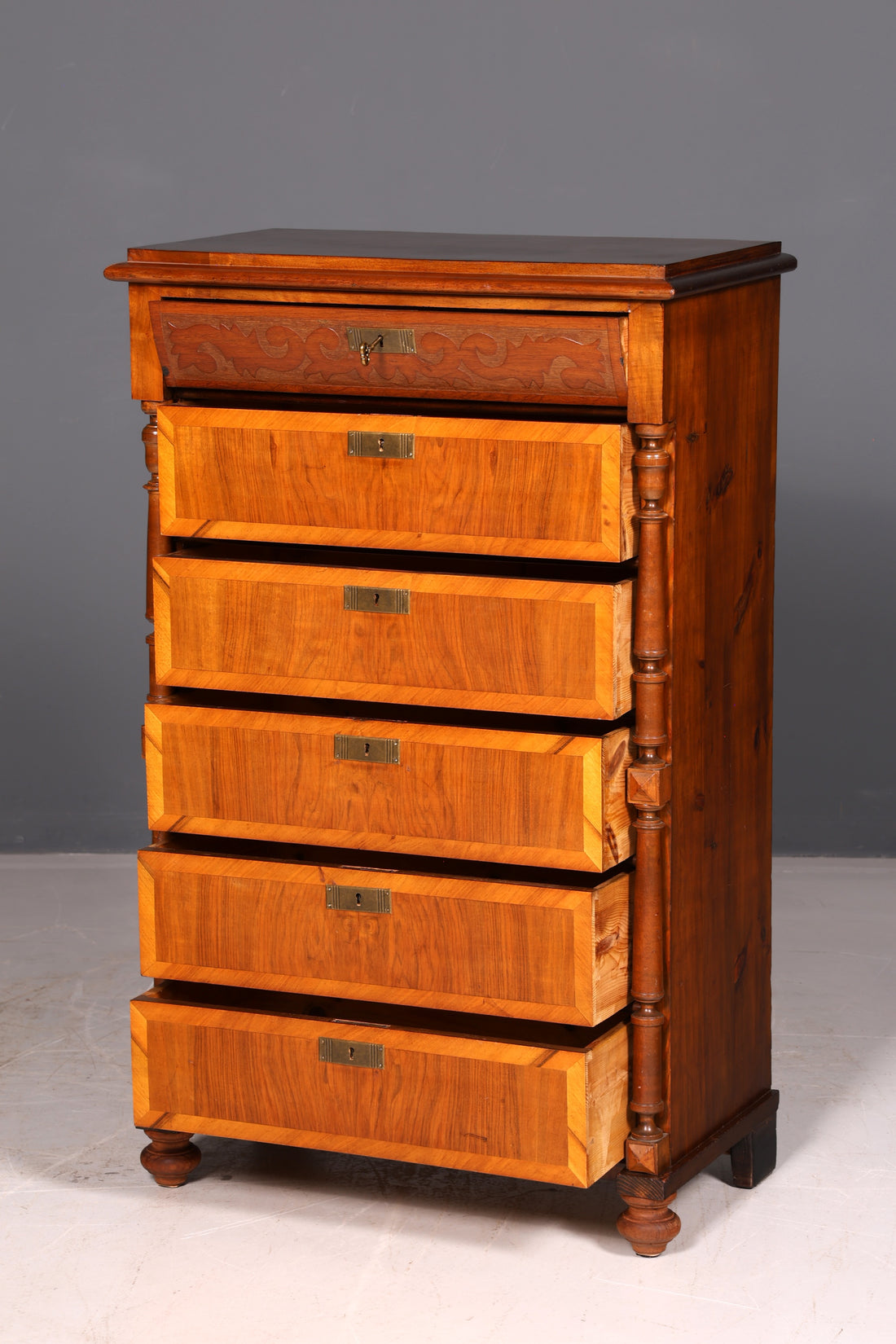 Prachtige Gründerzeit-commode in jugendstil, vertiko, ladekast, chiffonnière, antieke wascommode, vintage