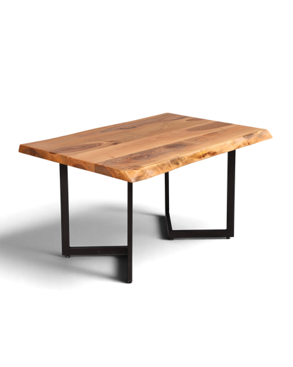 Traumhafter Nussbaum Tisch 140cm-100cm Esszimmer Tisch Baumkanten Platte Massiv Holz Küchentisch