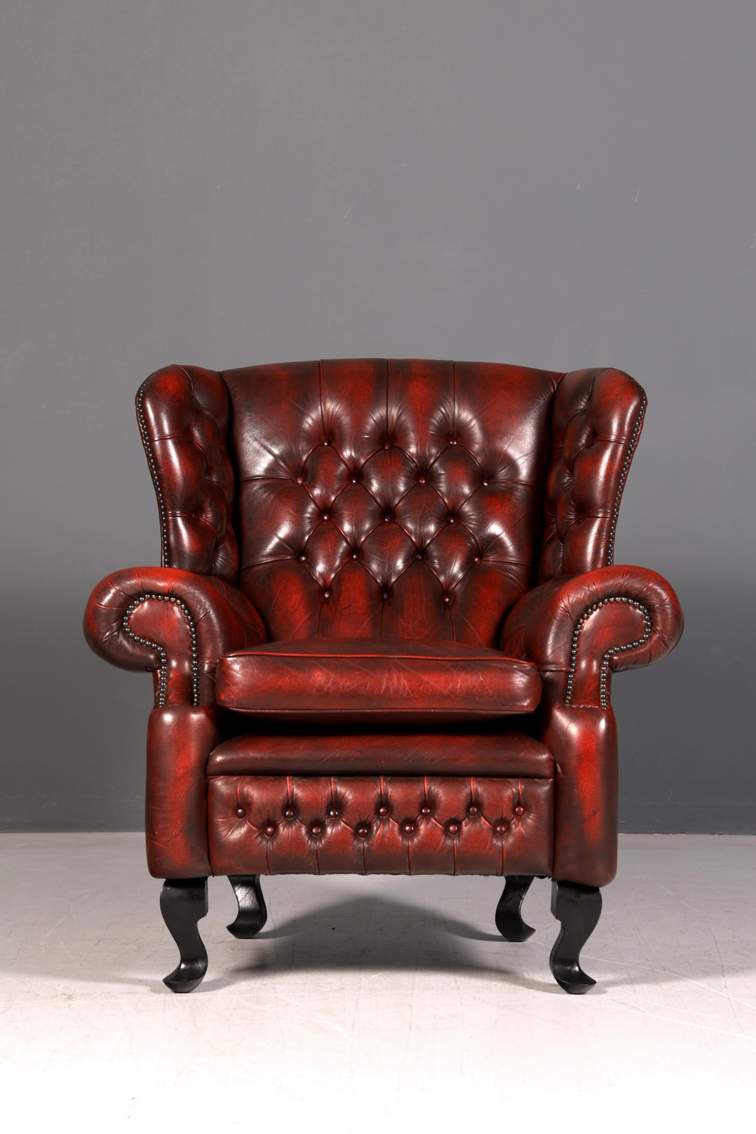 Original Chesterfield Wingback Chair English Leather Gentleman&