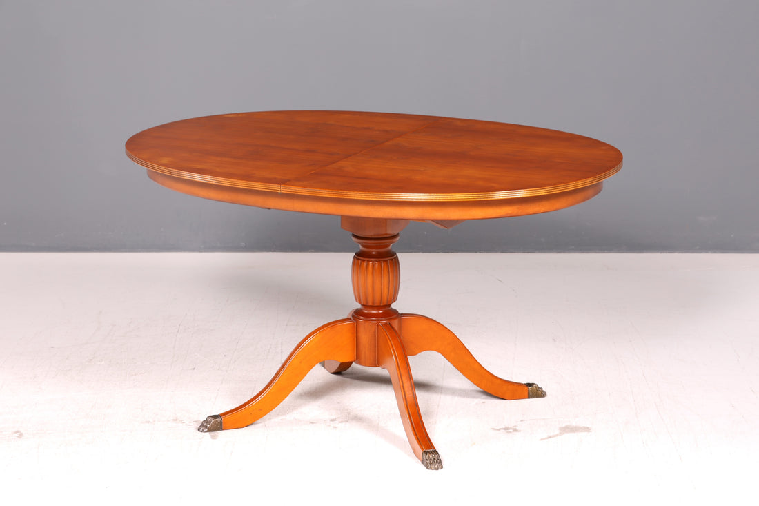 Wunderschöner Englischer Esstisch ausziehbar Eibe Tisch Esszimmertisch Küchentisch Oval Antik Vintage