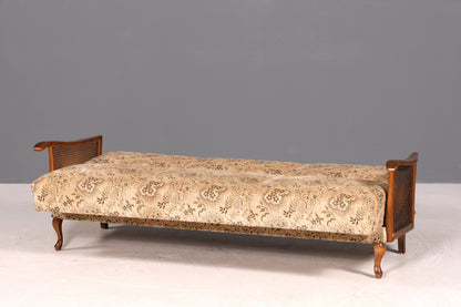 Wunderschöne Chippendale Couch Sofa 3-Sitzer Gästebett Polstersofa Antik Stil Wiener Geflecht Schlafsofa Wohnzimmer Lounge