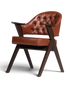 Luxuriöser "Manchester Brown" Stuhl Armlehnstuhl Bürostuhl Chesterfield Stil Esszimmerstuhl Lounge Stuhl
