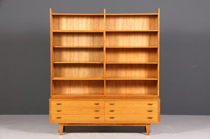 Beautiful XXL Mid Century Cabinet Bookshelf Vintage Shelf Library Wood Bookshelf