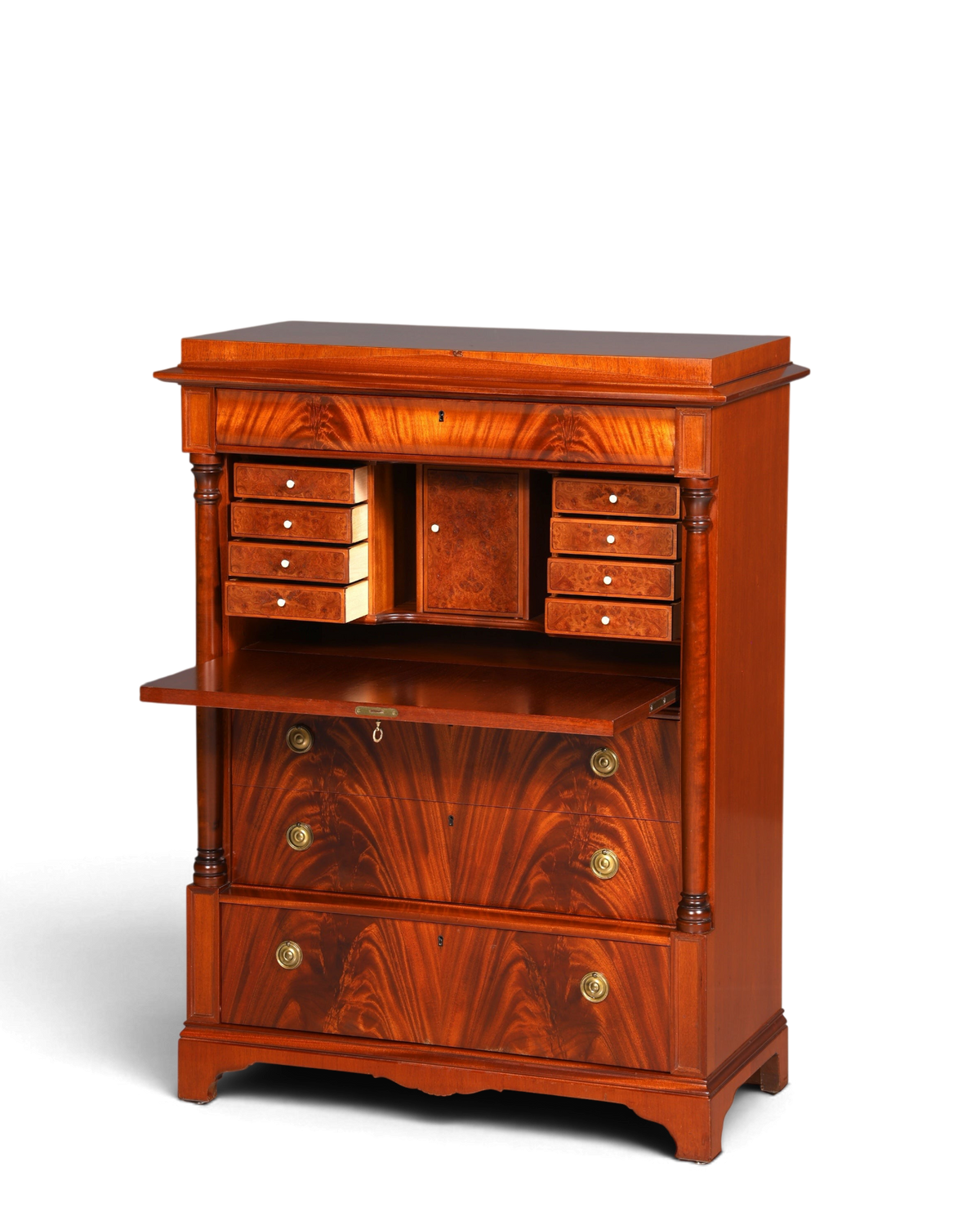 Stilvoller Original Biedermeier Sekretär Englisch Kommode Antik Bürokommode