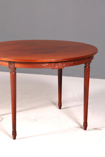 Wunderschöner Runder Tisch im Gustavianischen Stil Ausziehbar Esstisch Küchentisch Antik Esszimmer Vintage