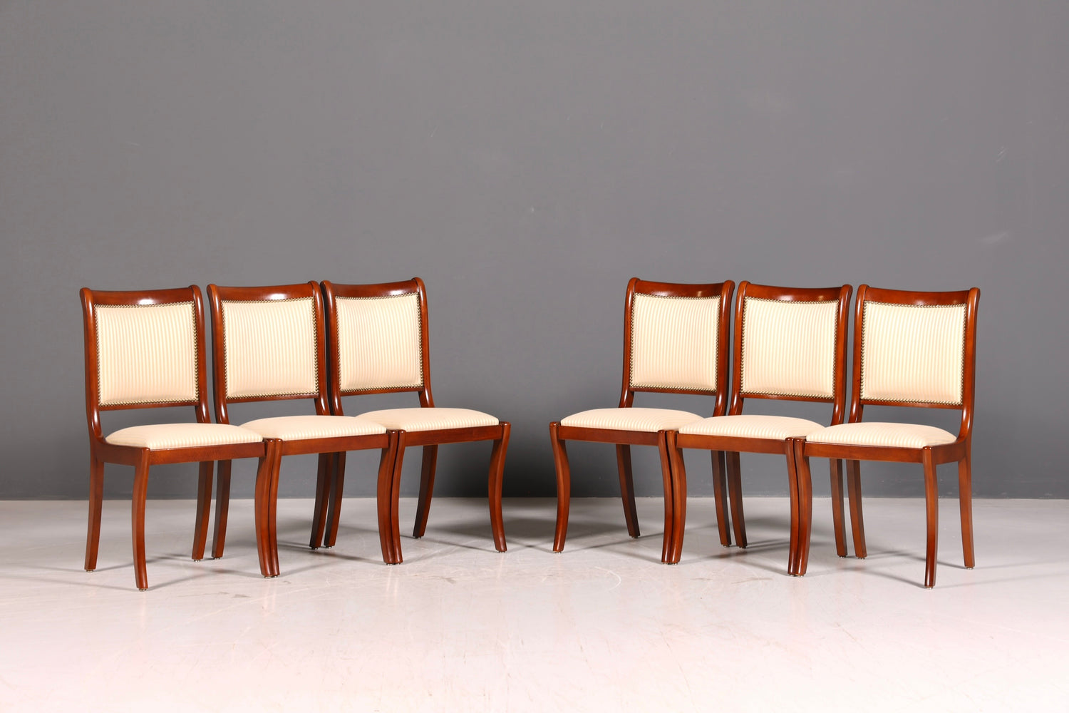 6x Edle Englische Stühle Regency Mahagoni Dining Chairs Esszimmerstühle Küchenstühle Stuhlset Vintage