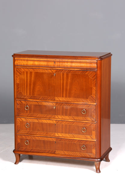 Beautiful antique-style secretary desk, office chest of drawers, Art Deco style, 1950s vertiko writing desk, chest of drawers