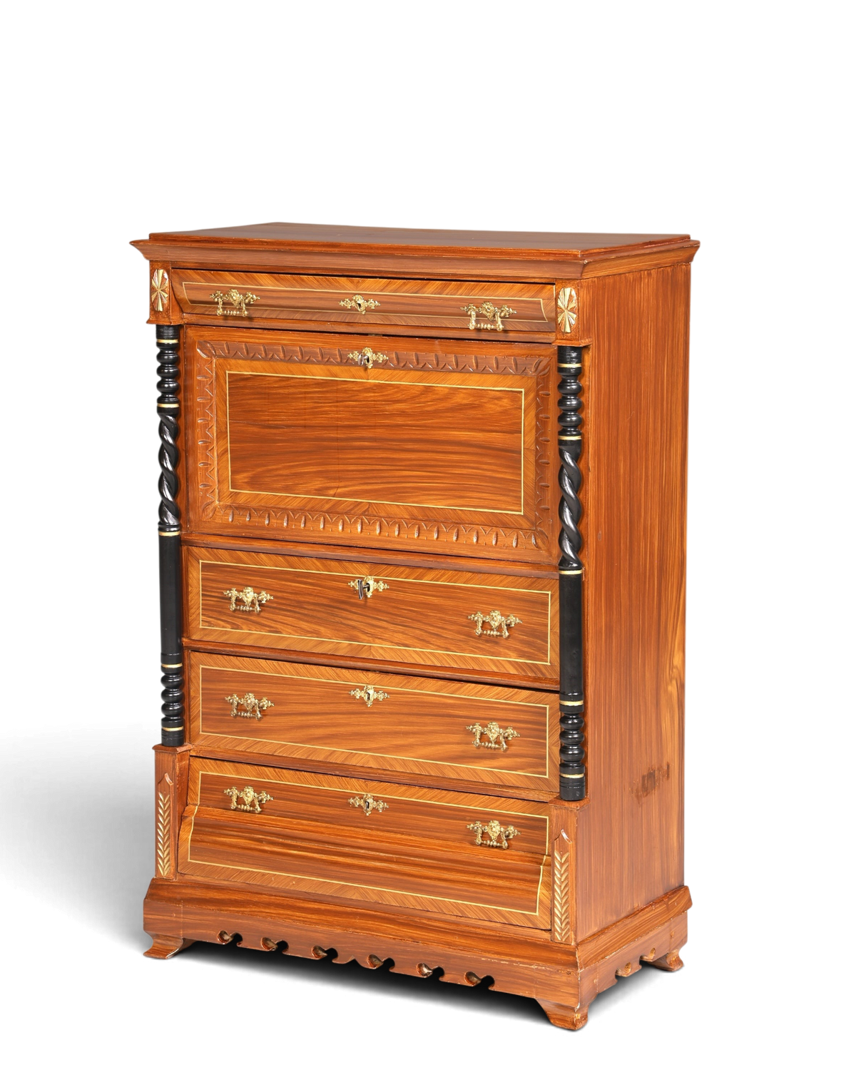 Traumhafter Gründerzeit Sekretär Vertiko Highboard Louis Philippe Kommode um 1880