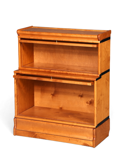 Hauptstadt Möblerei Boknäs Bücherregal im Globe Wernicke Stil aus Holz mit zwei verglasten Klapptüren
