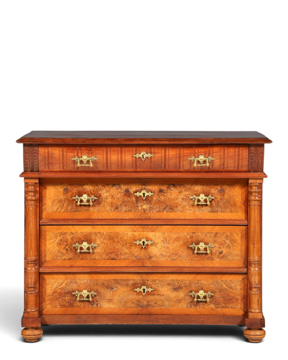 Wunderschöne Gründerzeit Kommode Louis Philippe Nussbaum Schubladen Kommode Sideboard um 1880