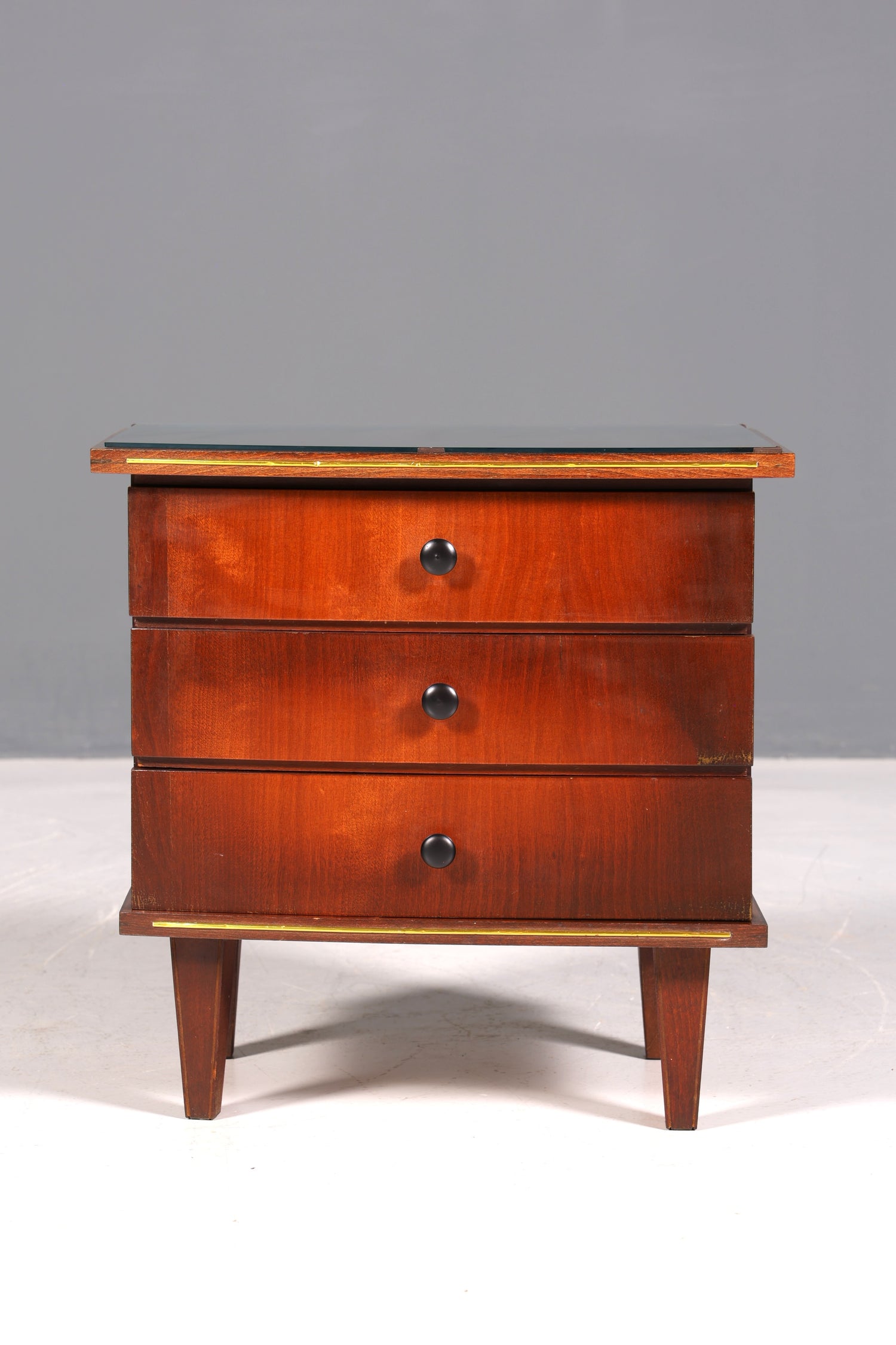 Wunderschöne Mid Century Kommode Vintage Nachttisch 60s Schubladenkommode 2 von 2