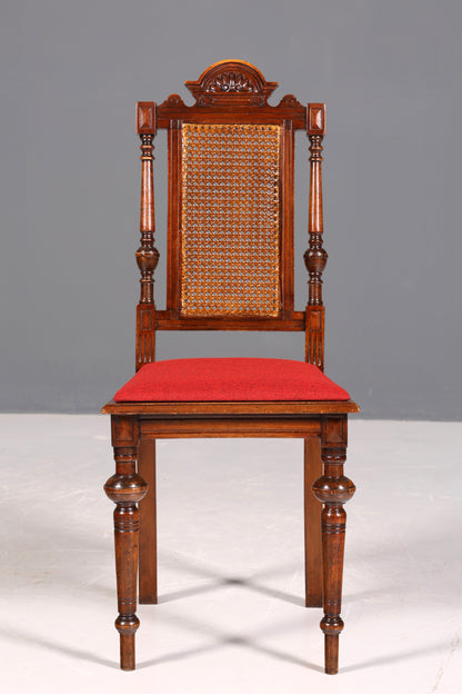 Stilvoller Gründerzeit Stuhl Antik Korbgeflecht Schreibtisch Stuhl Sekretär Stuhl Antik Küchenstuhl 1 von 2