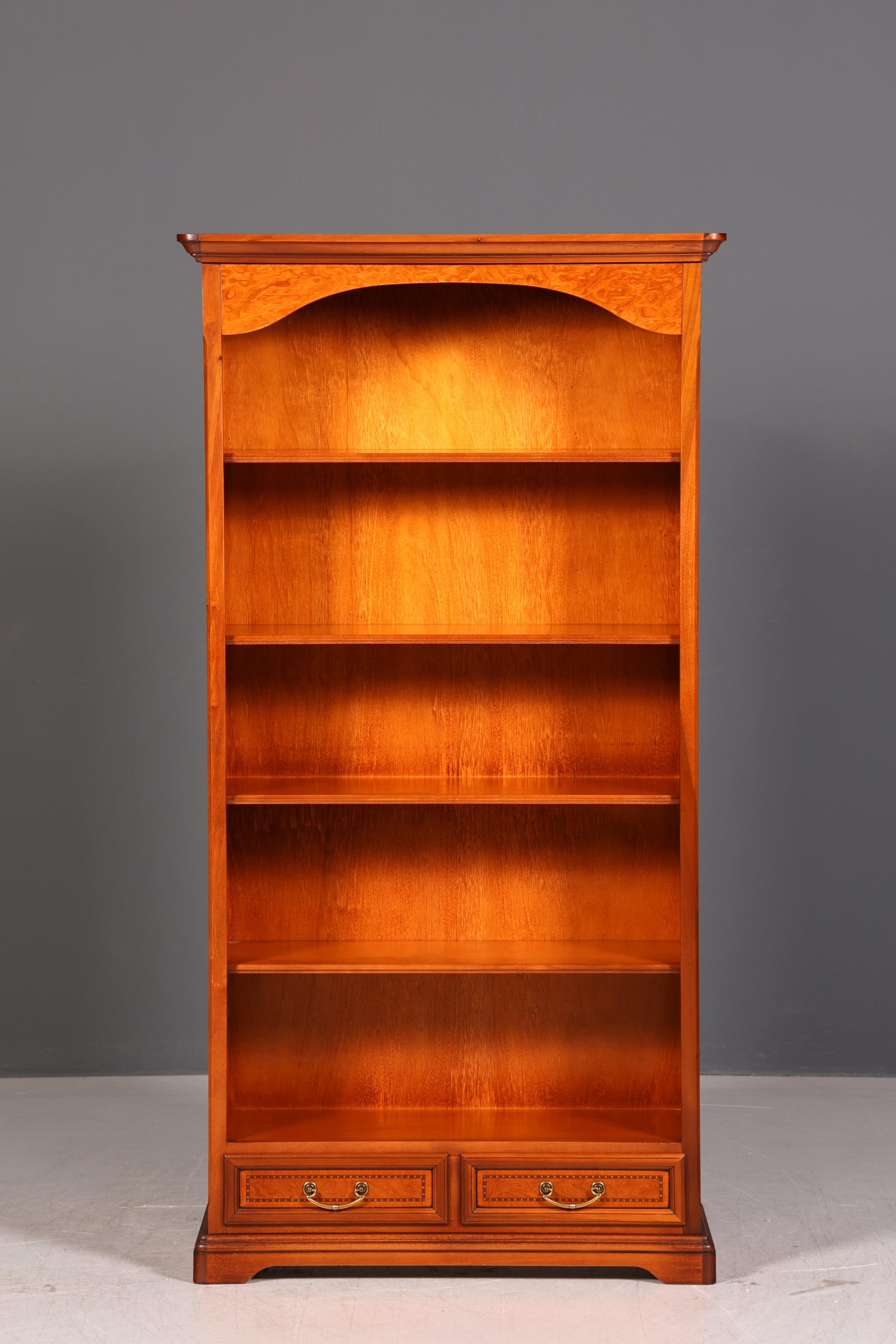 Edles Original Selva Bücherregal Epoca Kirschholz Regal Standregal Bücherschrank Intarsien Italienische Möbel