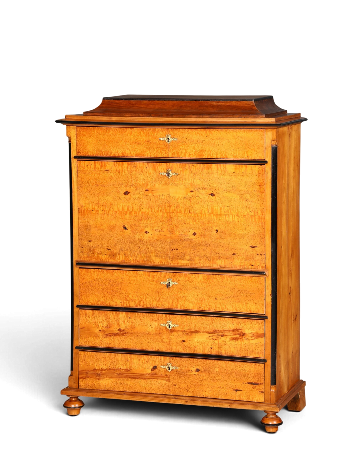 G614 Finish Cm Stilvoller Biedermeier Sekretär Louis Philippe Vertiko Antik Kommode Schreibkommode Office Desk (Kopie)