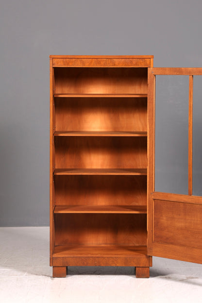 Traumhafte Jugendstil Vitrine Eiche Bücherschrank Glasvitrine Geschirrschrank Schrank Antik Vintage