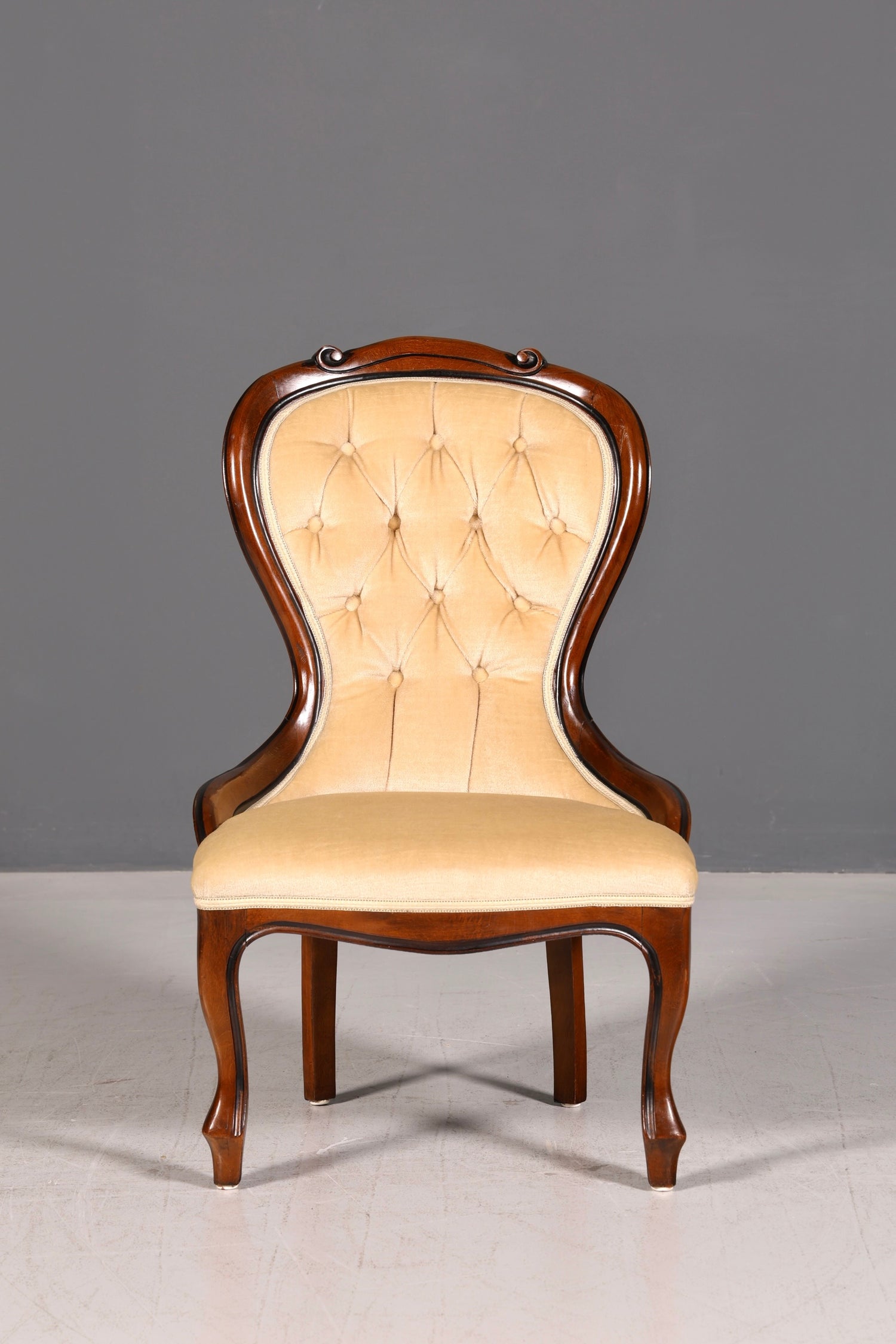 Wunderschöner Louis Philippe Stuhl Antik Chippendale Sekretär Stuhl Polsterstuhl Echt Holz Esszimmerstuhl Vintage