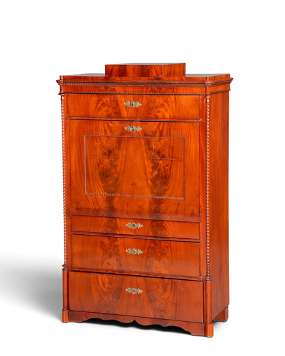 Stilvoller Louis Philippe Sekretär um 1880 Kommode Antik Biedermeier Stil Bürokommode