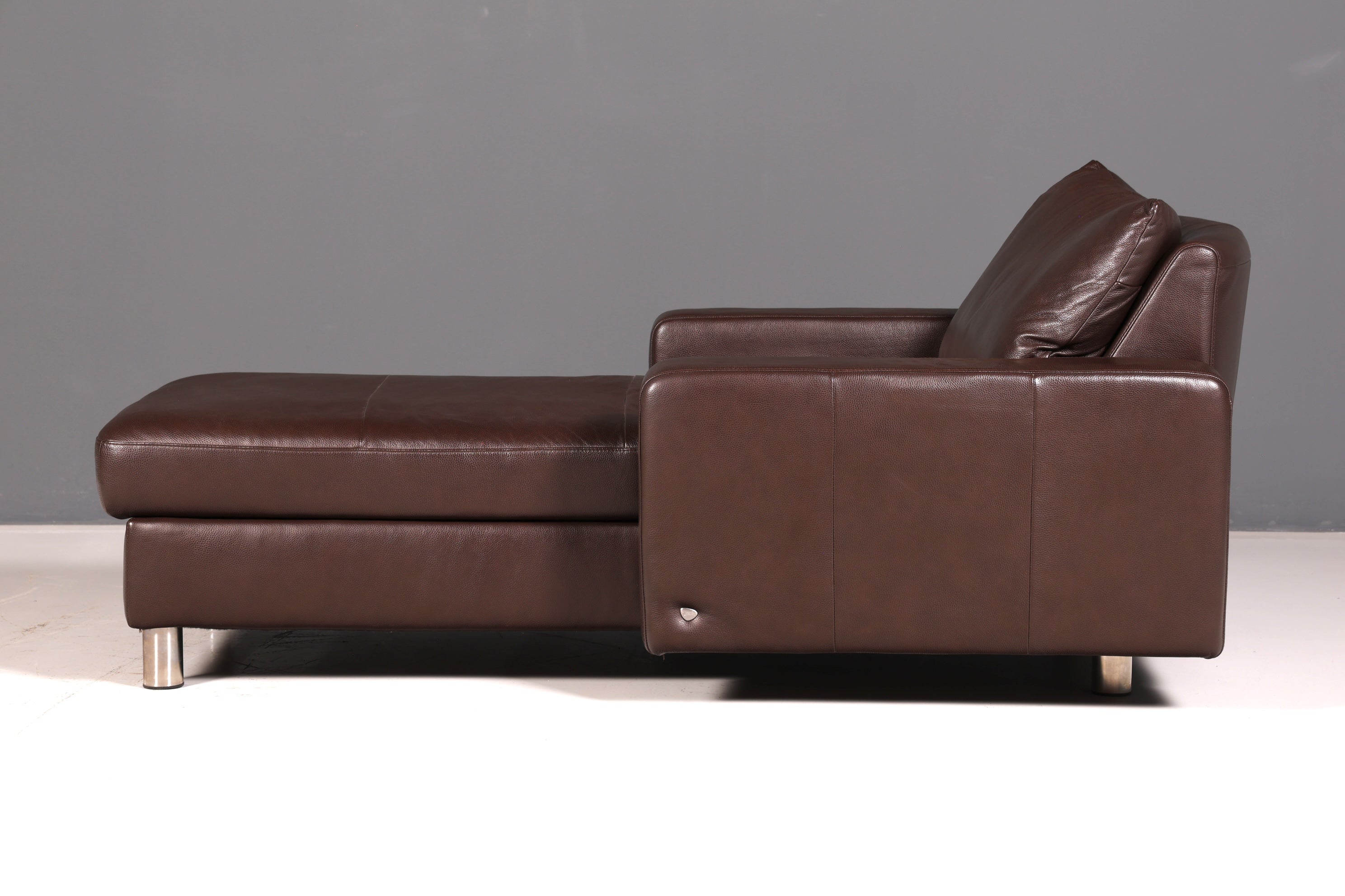 Prachtige Stressless E200 chaise longue van echt leer, bruin, longchair, ottomane, leren bank, relaxfauteuil, vintage