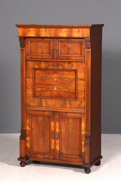 Edler Gründerzeit Sekretär Vertiko Highboard Louis Philippe Kommode Sekretär Schrank um 1880