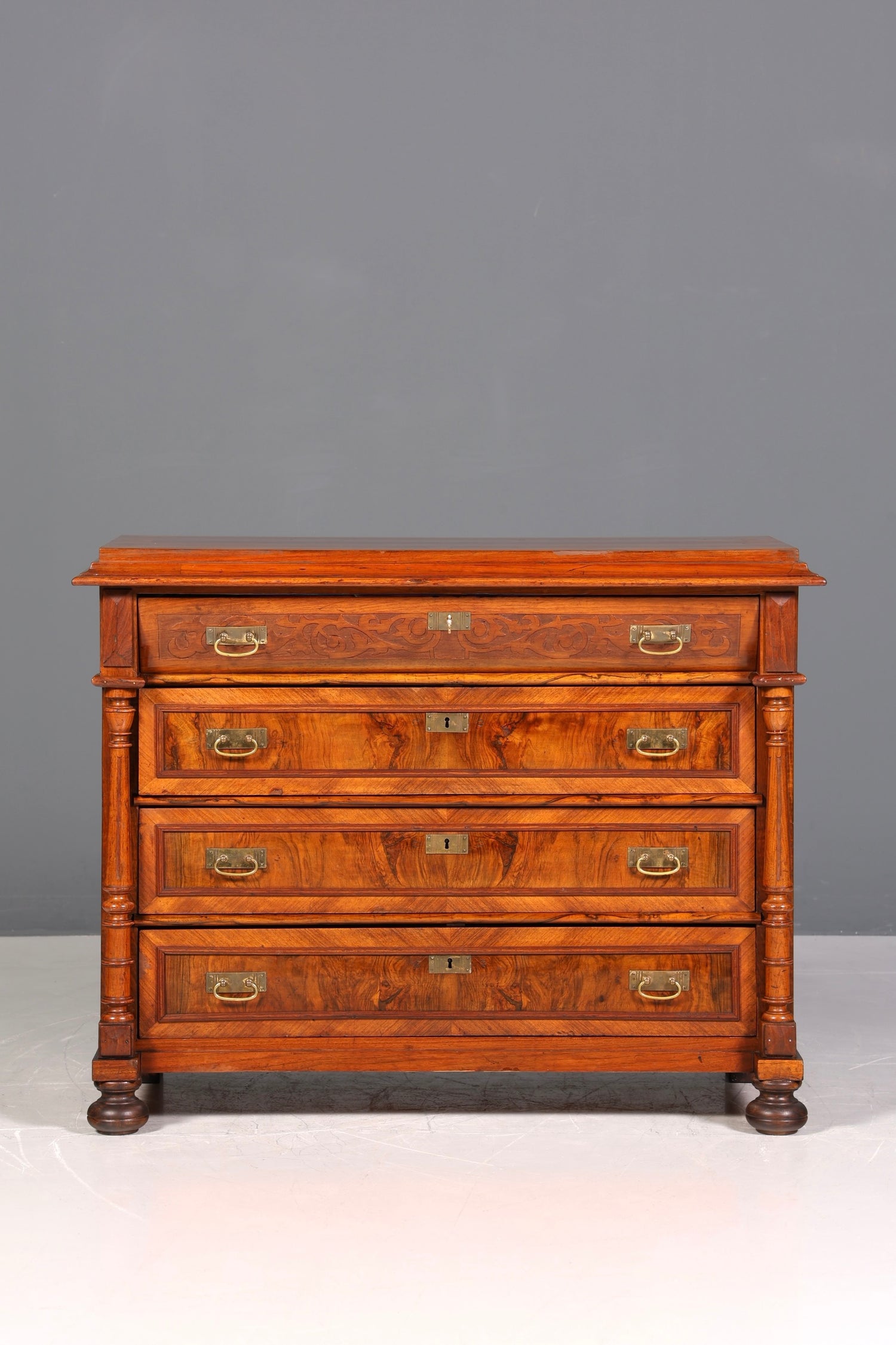 Dreamlike Gründerzeit chest of drawers, Art Nouveau antique sideboard, chest of drawers, linen chest