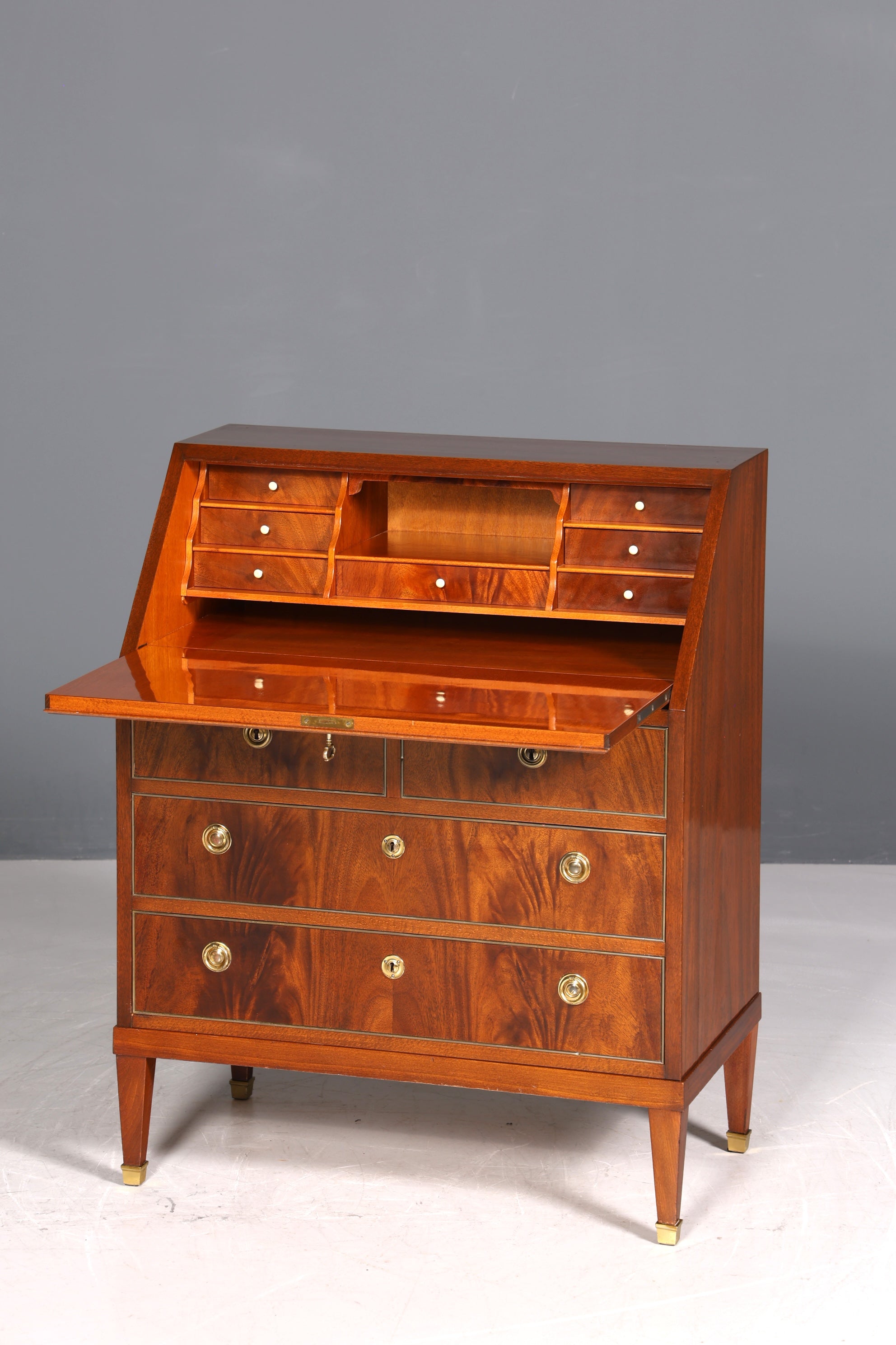 Stylish English-style secretary desk, office chest of drawers, writing desk, secretary chest