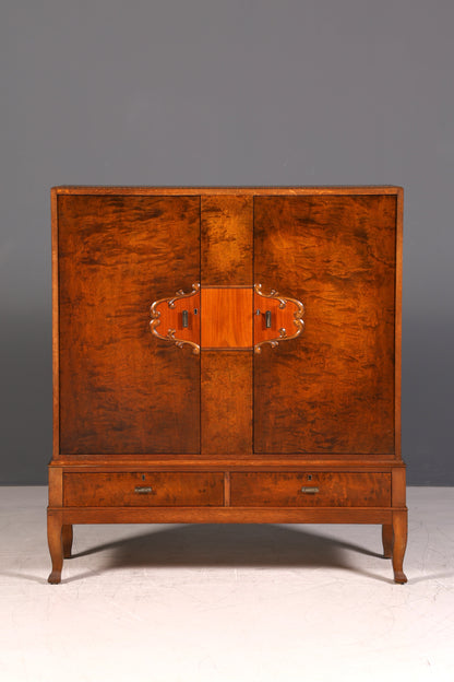 G149 Finish cm Stilvoller Original Art Deco Schrank Vertiko Sideboard um 1930 Highboard Kommode