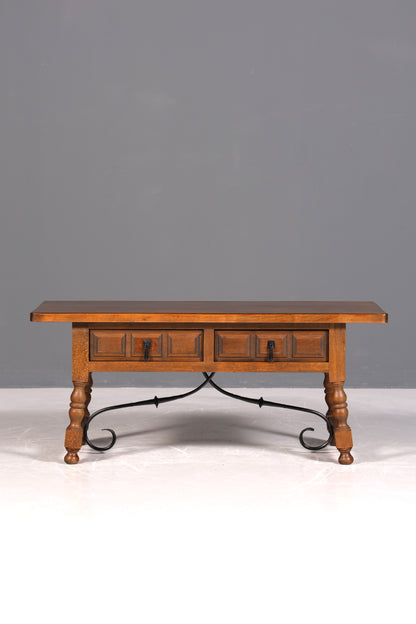 Beautiful Spanish table, real wood coffee table, rustic Spanish side table