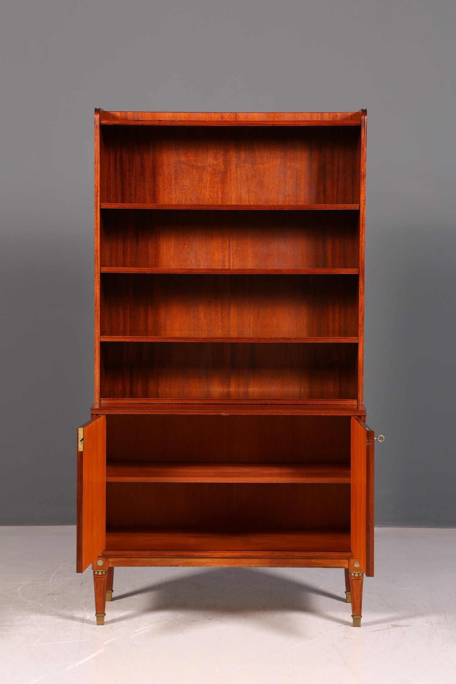 Wunderschönes Regal im Gustavianischen Stil Bücherregal Schrank Highboard Vintage Echt Holz Antik