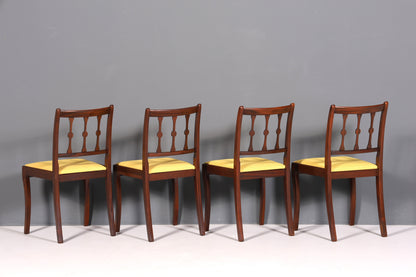 4x Edle Englische Stühle Englisch Dining Chairs Antik 60s Küchenstühle Stuhlset Esszimmer Stühle